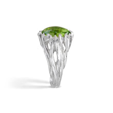 Forest Silver Peridot Ring