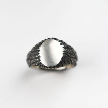 Feather Silver Signet Ring