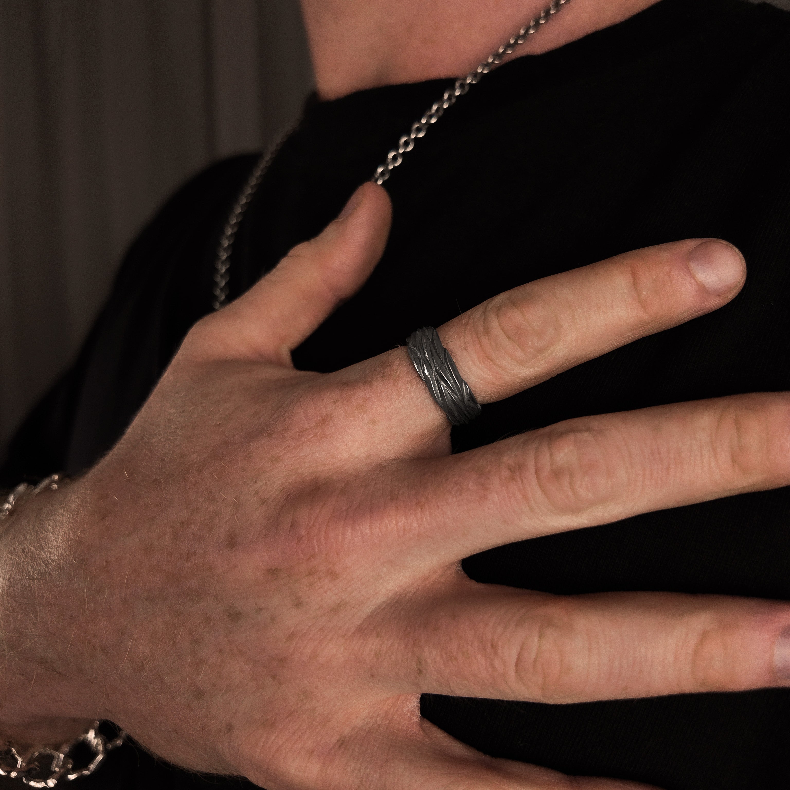 Forest Silver 7.5mm Ring