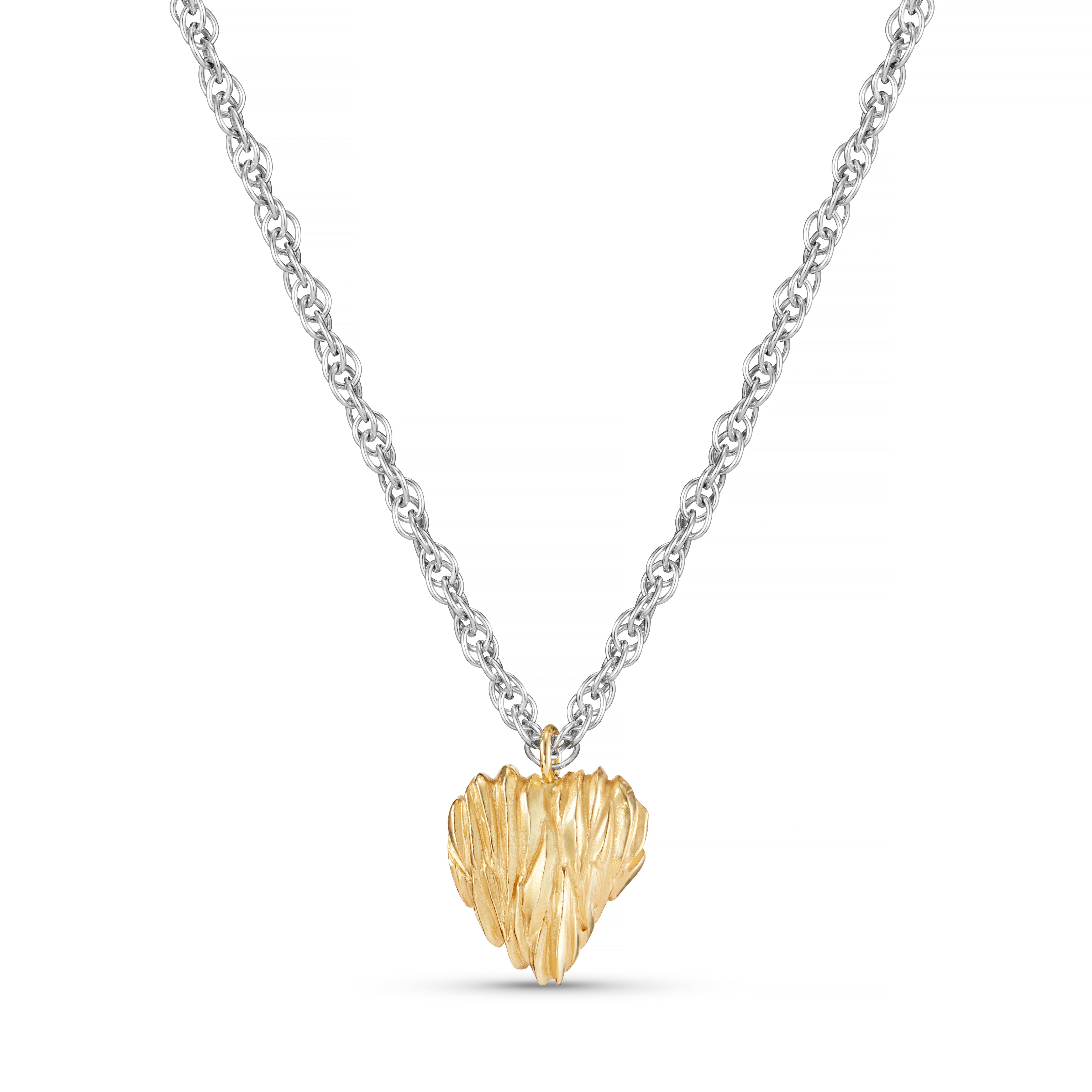 Forest Silver Heart Necklace