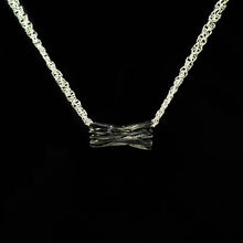 Forest Silver Cylinder Oxidised Necklace
