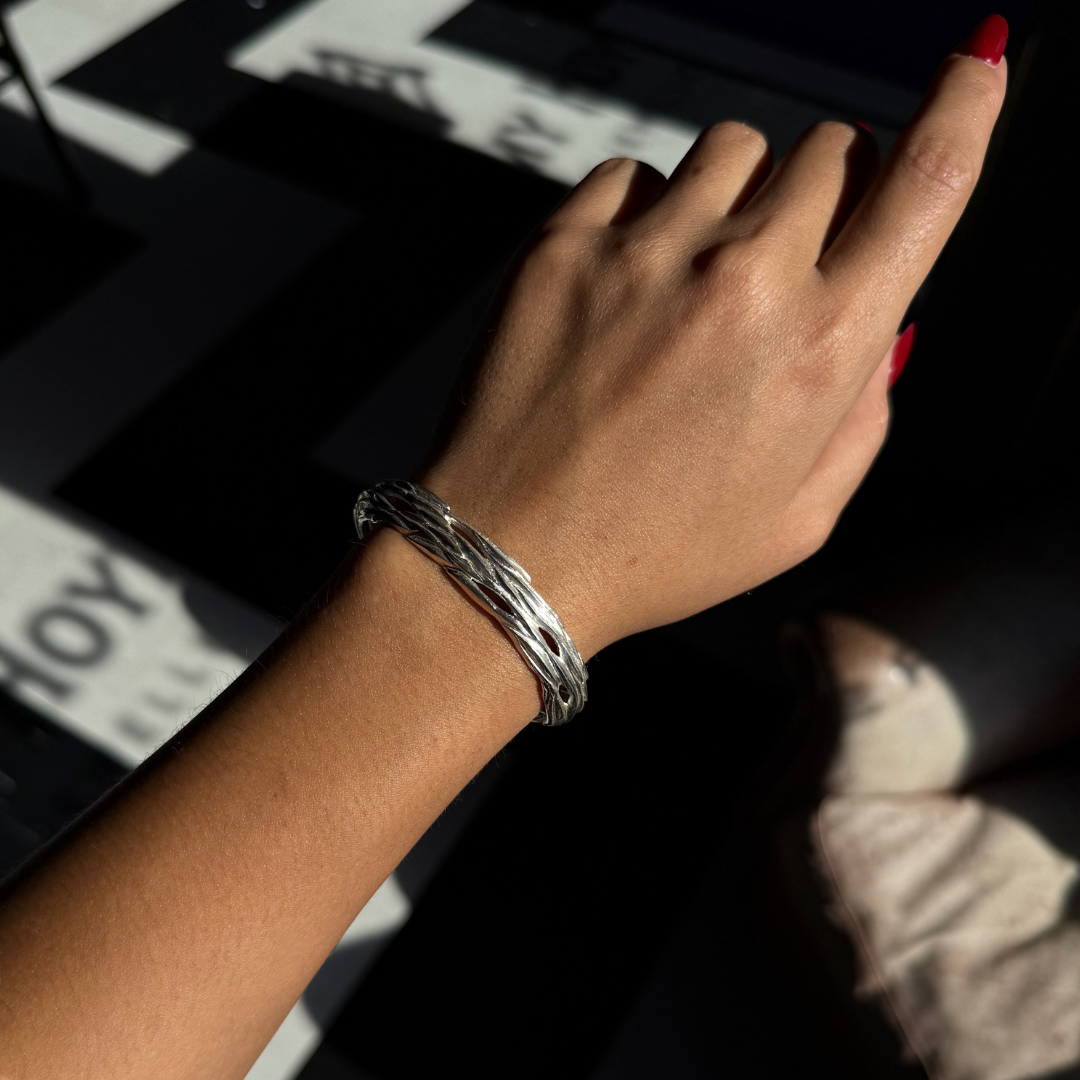Forest Silver Cuff