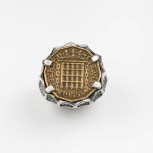 Hoye Division Silver Large Three Penny Bit Signet Ring