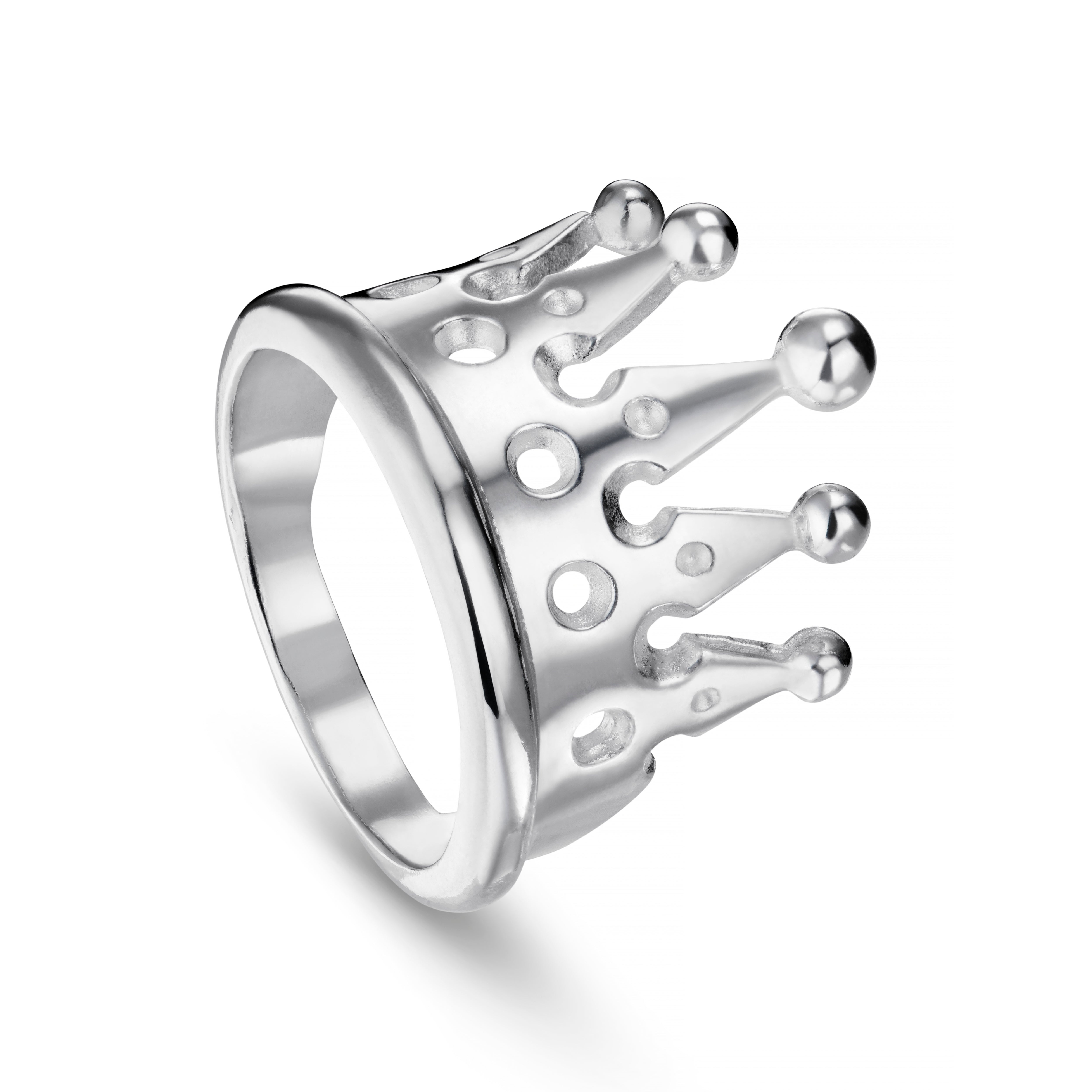 King & Queen Silver Tiara Ring