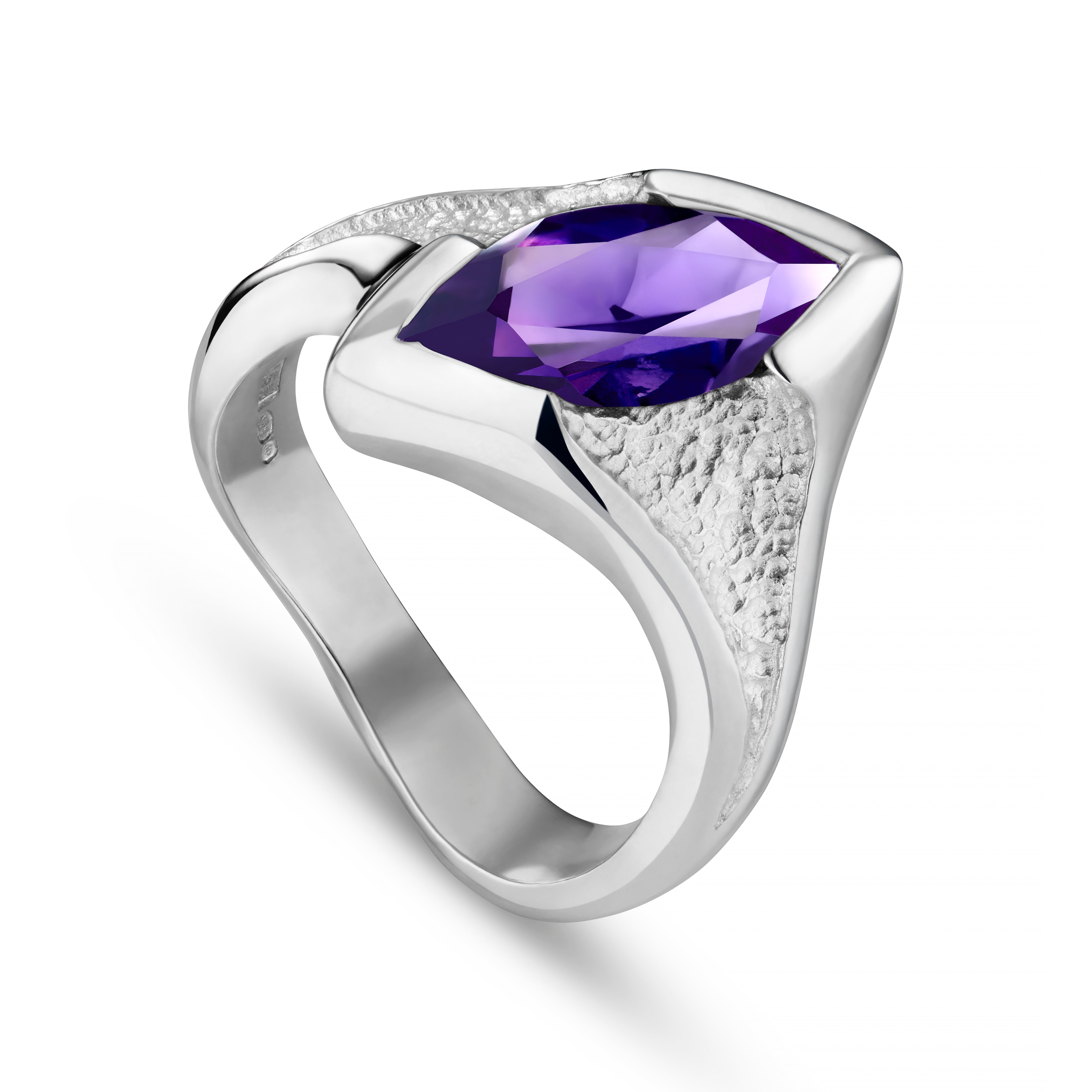 Libertine Silver Marquise Gemstone Ring
