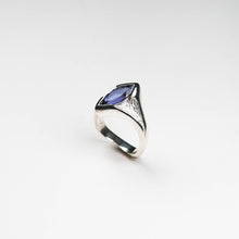 Libertine Silver Ring with Marquise Iolite