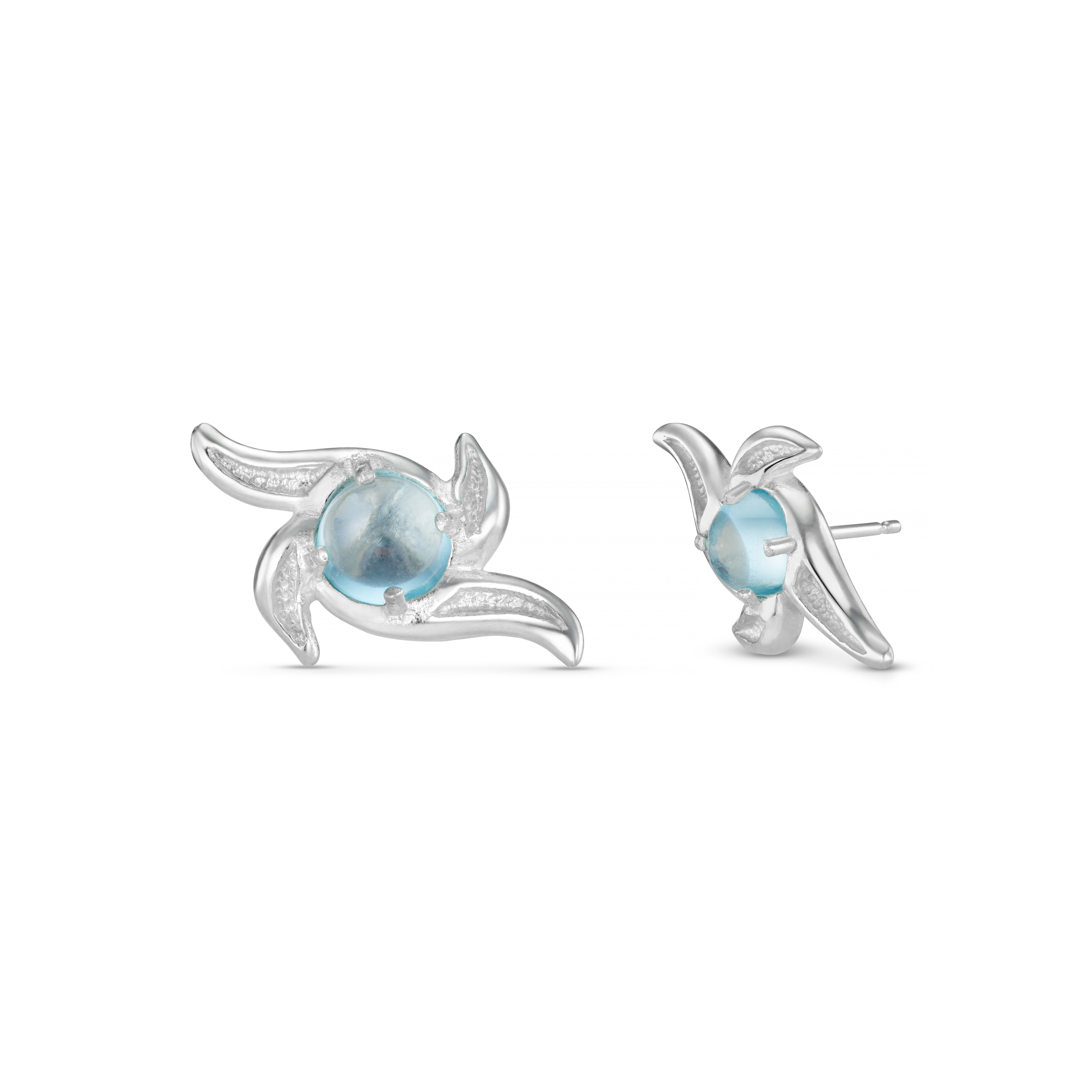 Libertine Silver Gemstone Stud Earrings