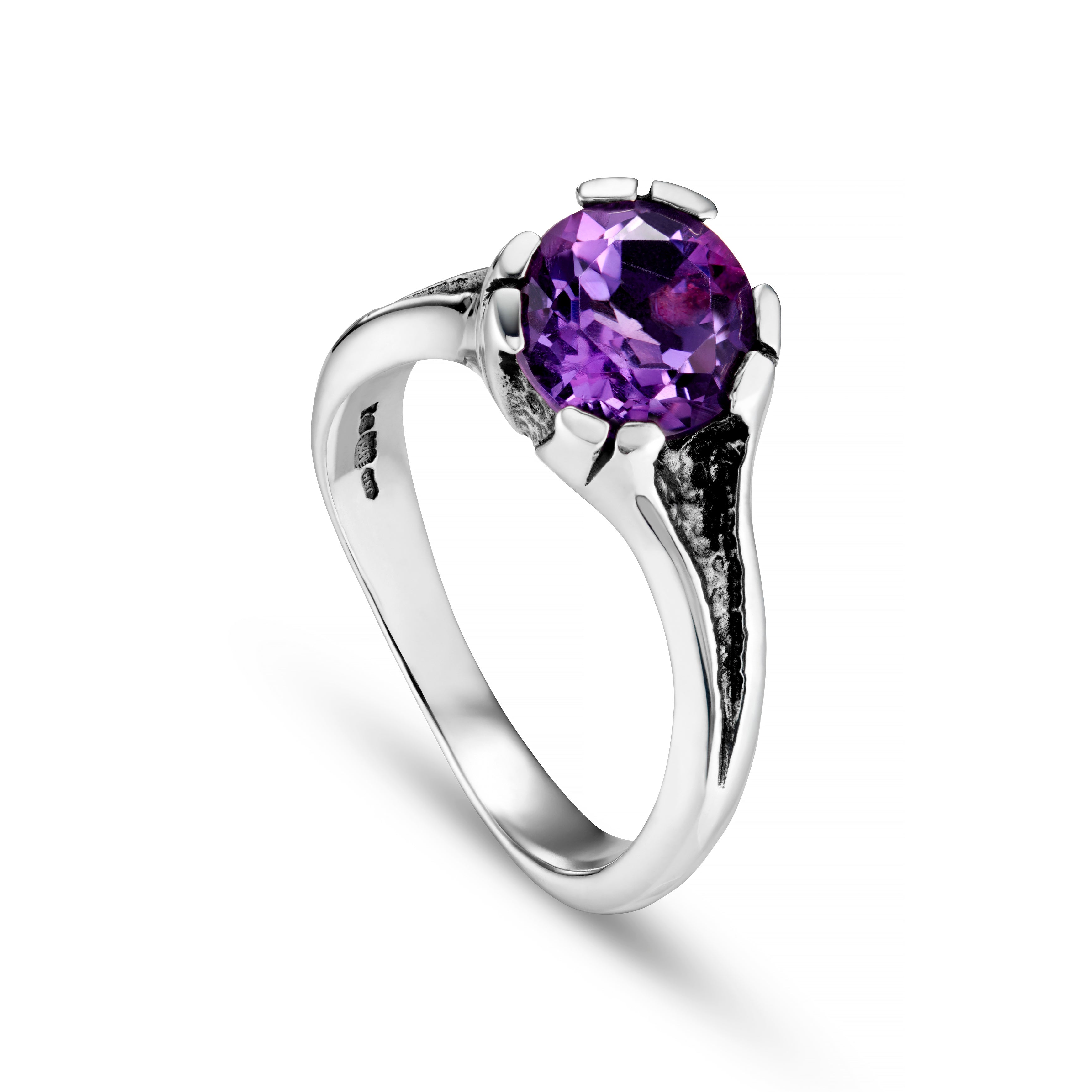 Libertine Silver Round Gemstone Ring