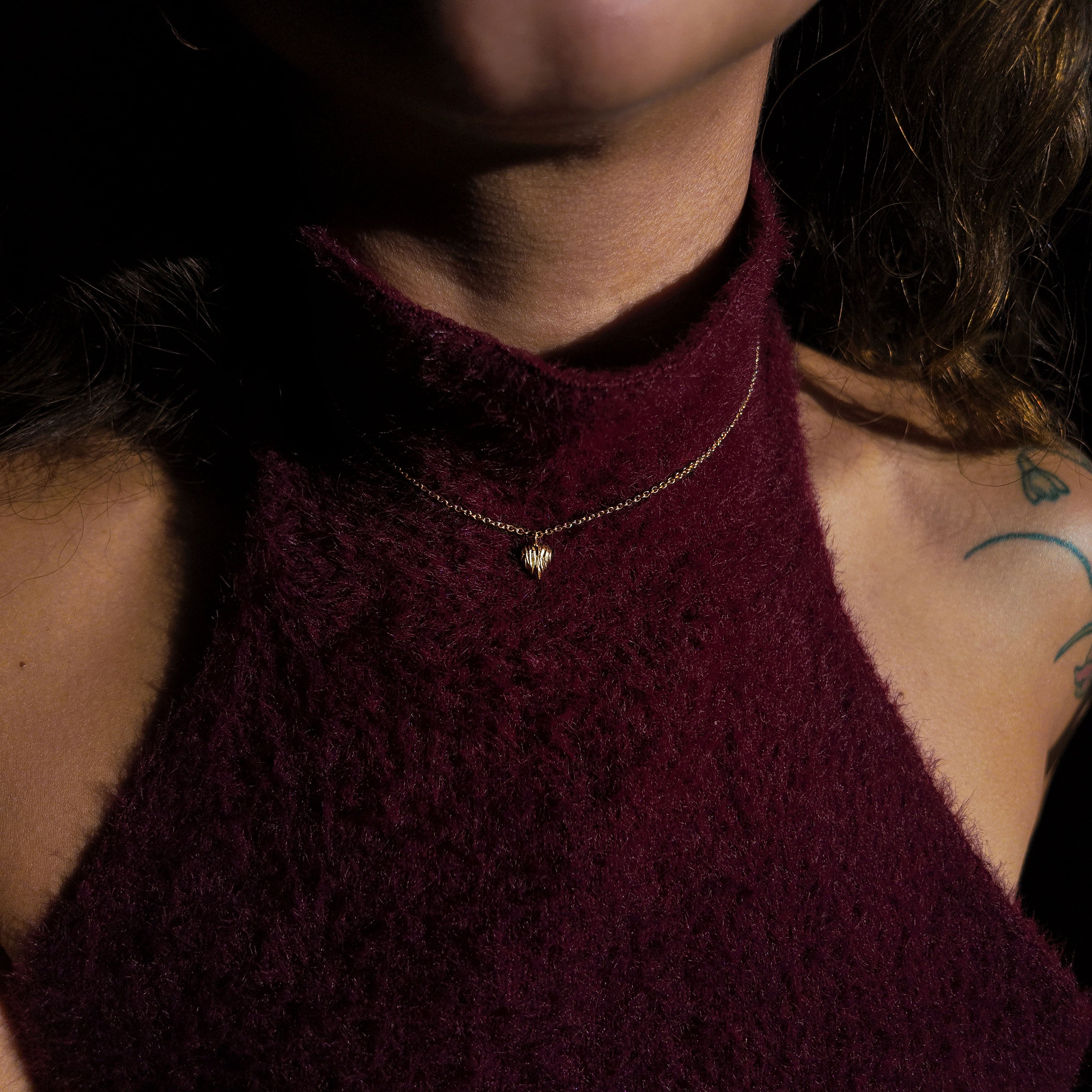 Little Things 9ct Gold Forest Heart Necklace