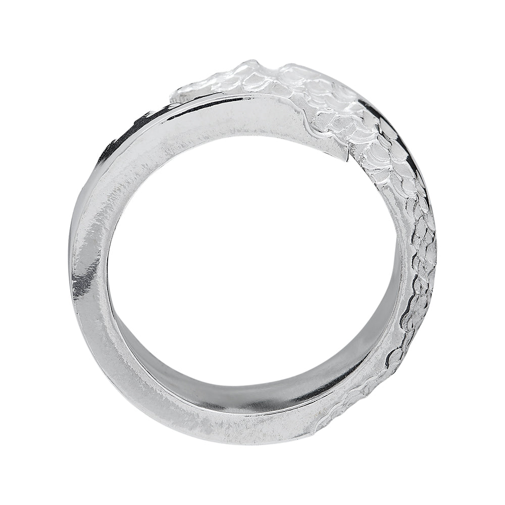 Luna Silver 10mm Diagonal Cut Ring