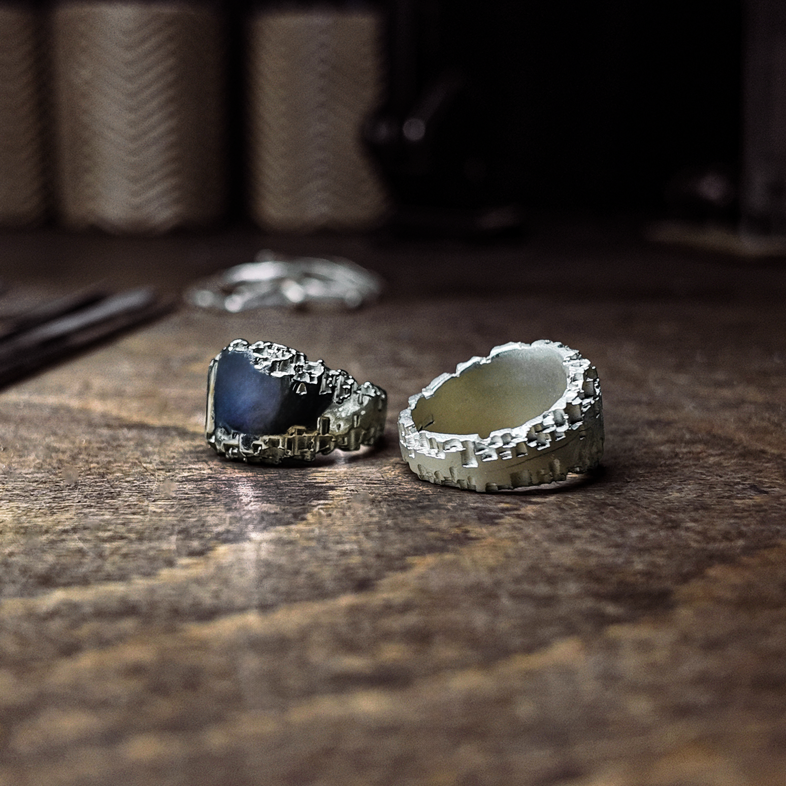 Luna Silver Signet Ring