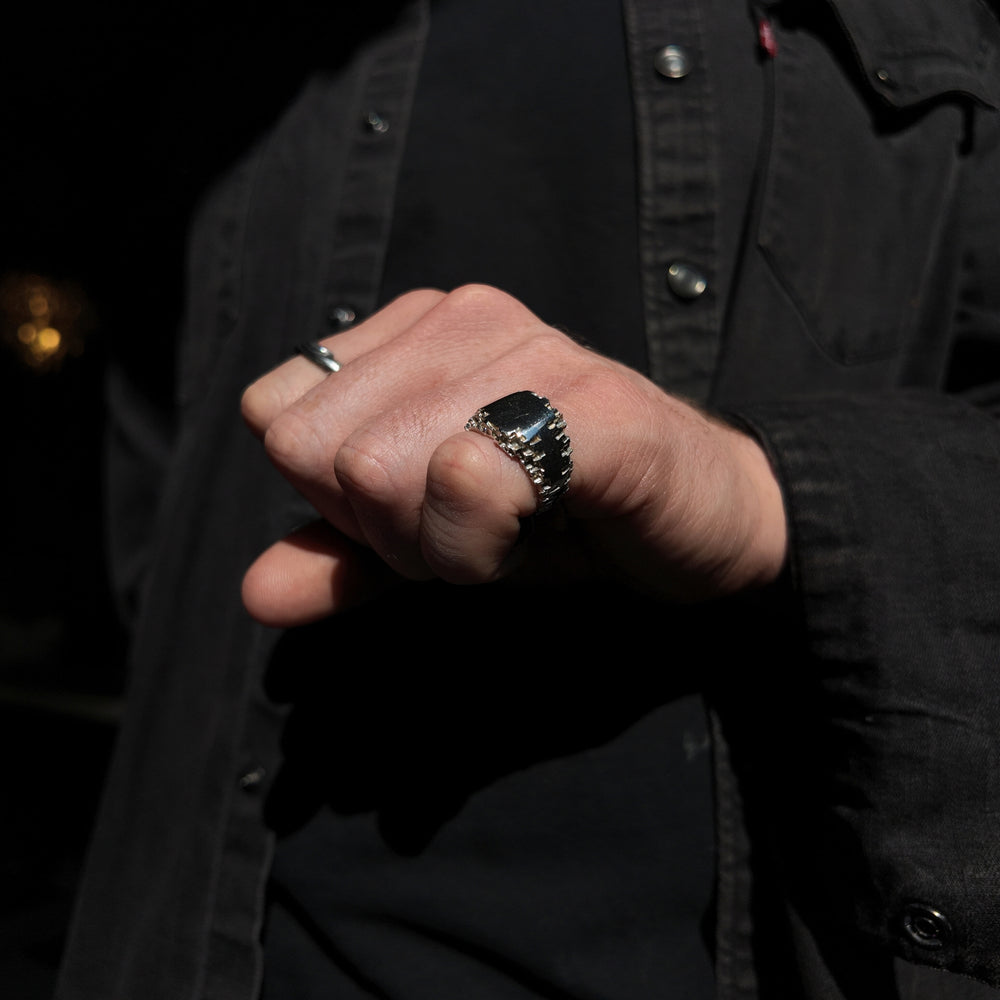 Luna Silver Small Signet Ring | Jeremy Hoye Jewellery