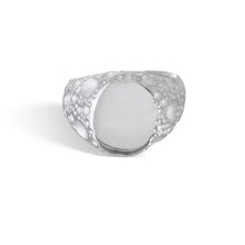 Moon Silver Large Signet Ring