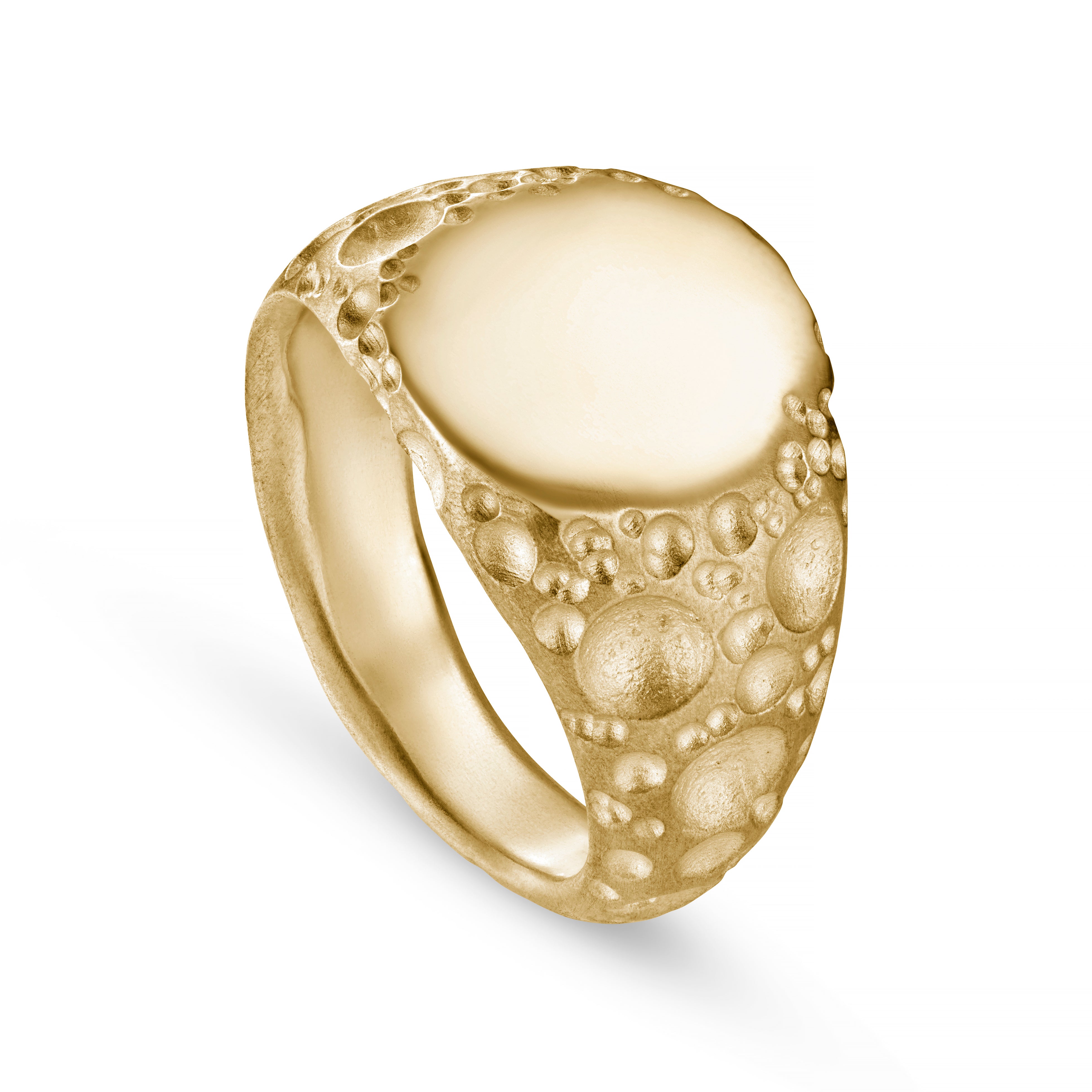 Moon Small 9ct Gold Signet Ring