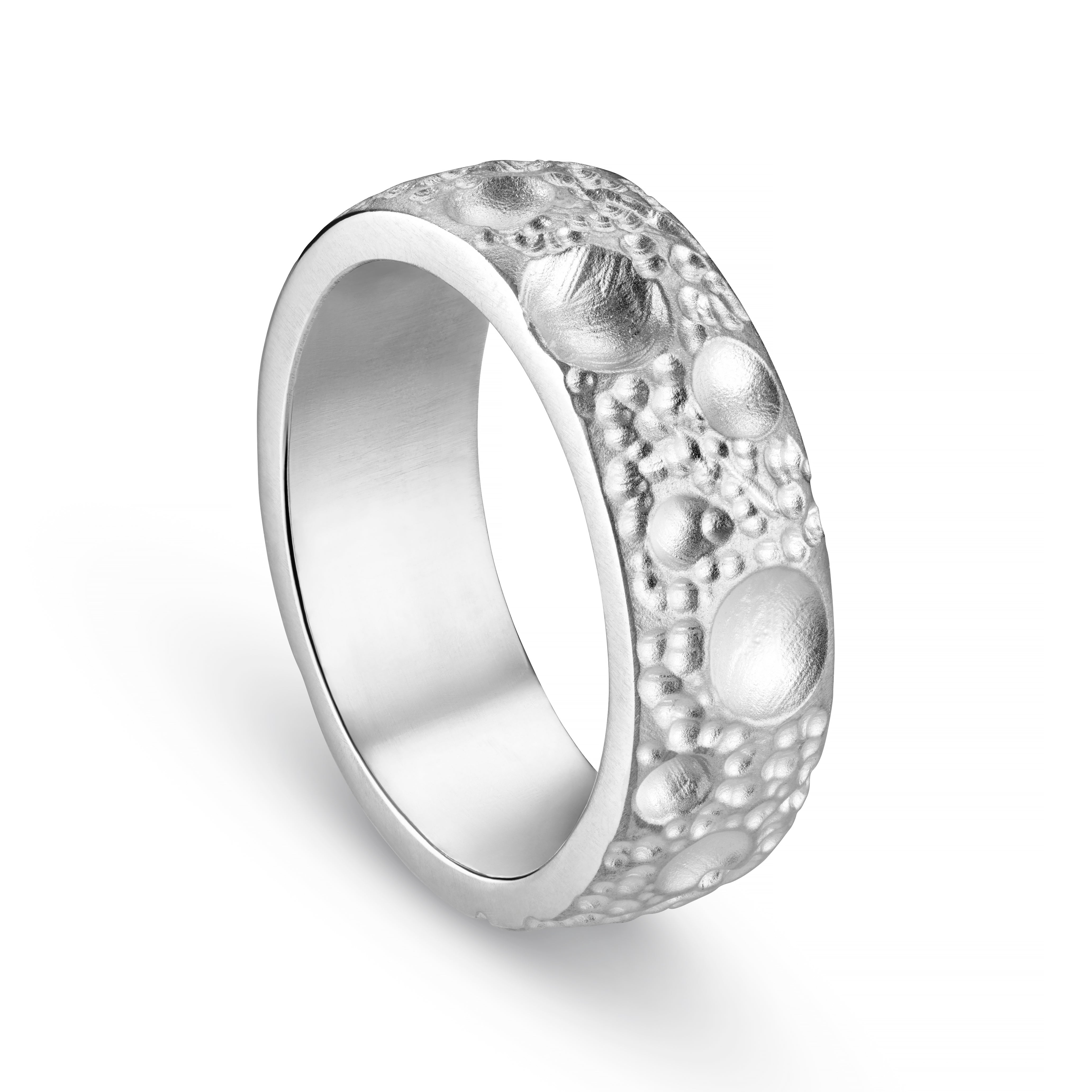 Moon Silver 8mm Ring