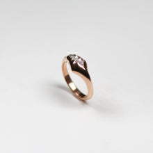 Triffid 18ct Rose Gold Off-Centre Diamond Ring
