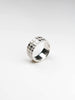Chequered Silver Square Ring