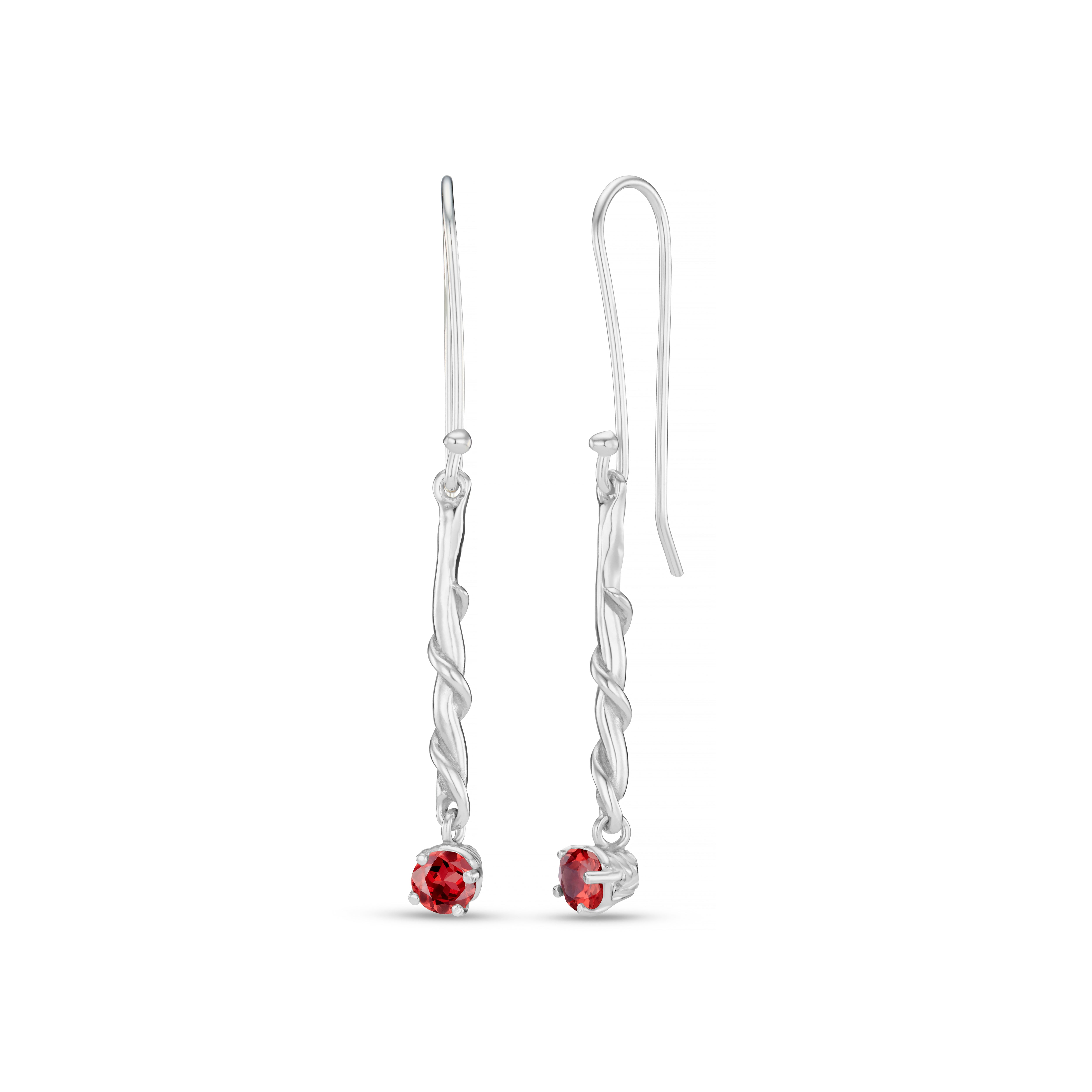 Entwine Silver Gemstone Drops
