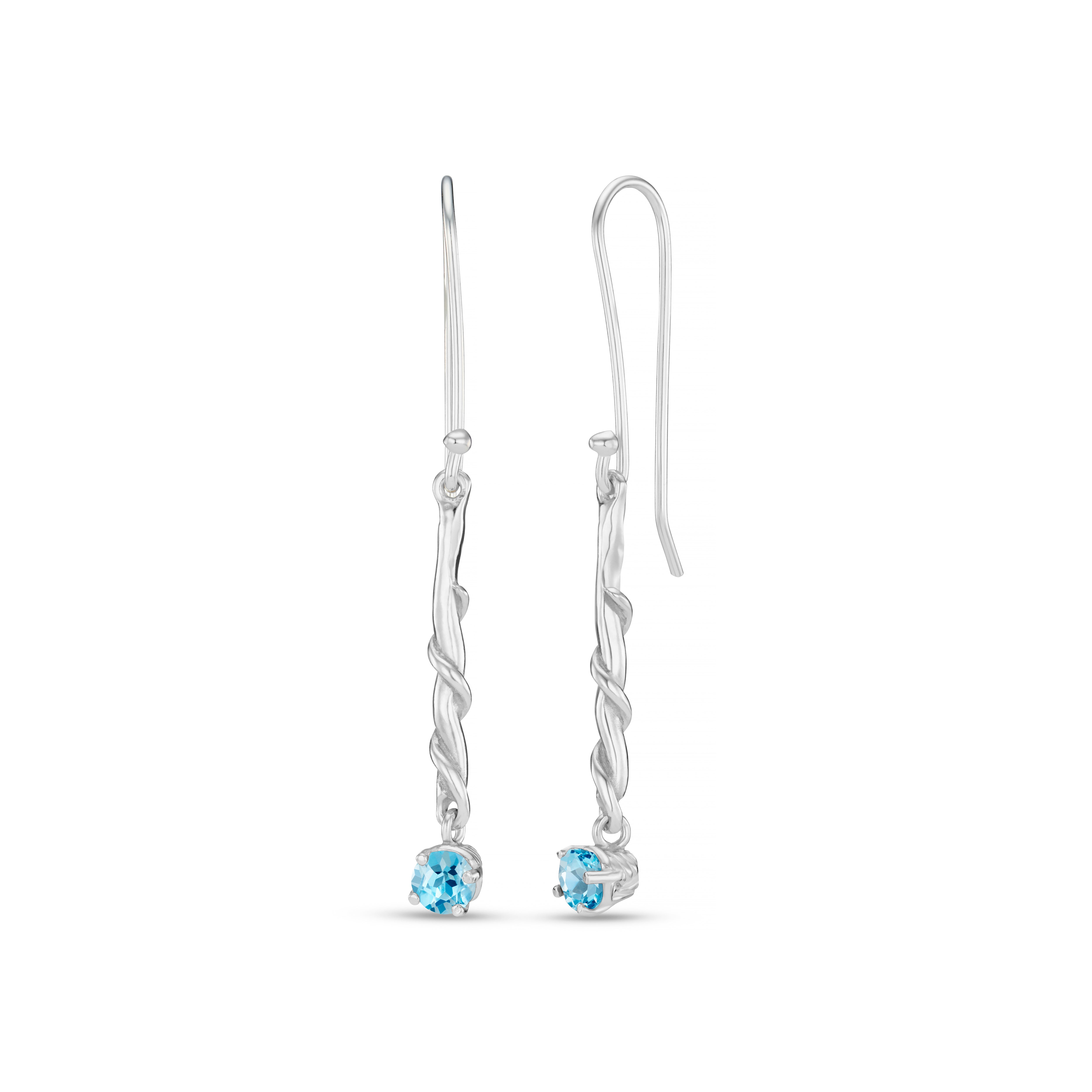 Entwine Silver Gemstone Drops