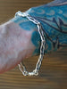 Carved Silver Large Link Bracelet