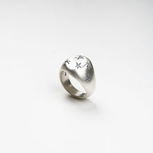 Star Large Silver Signet Ring