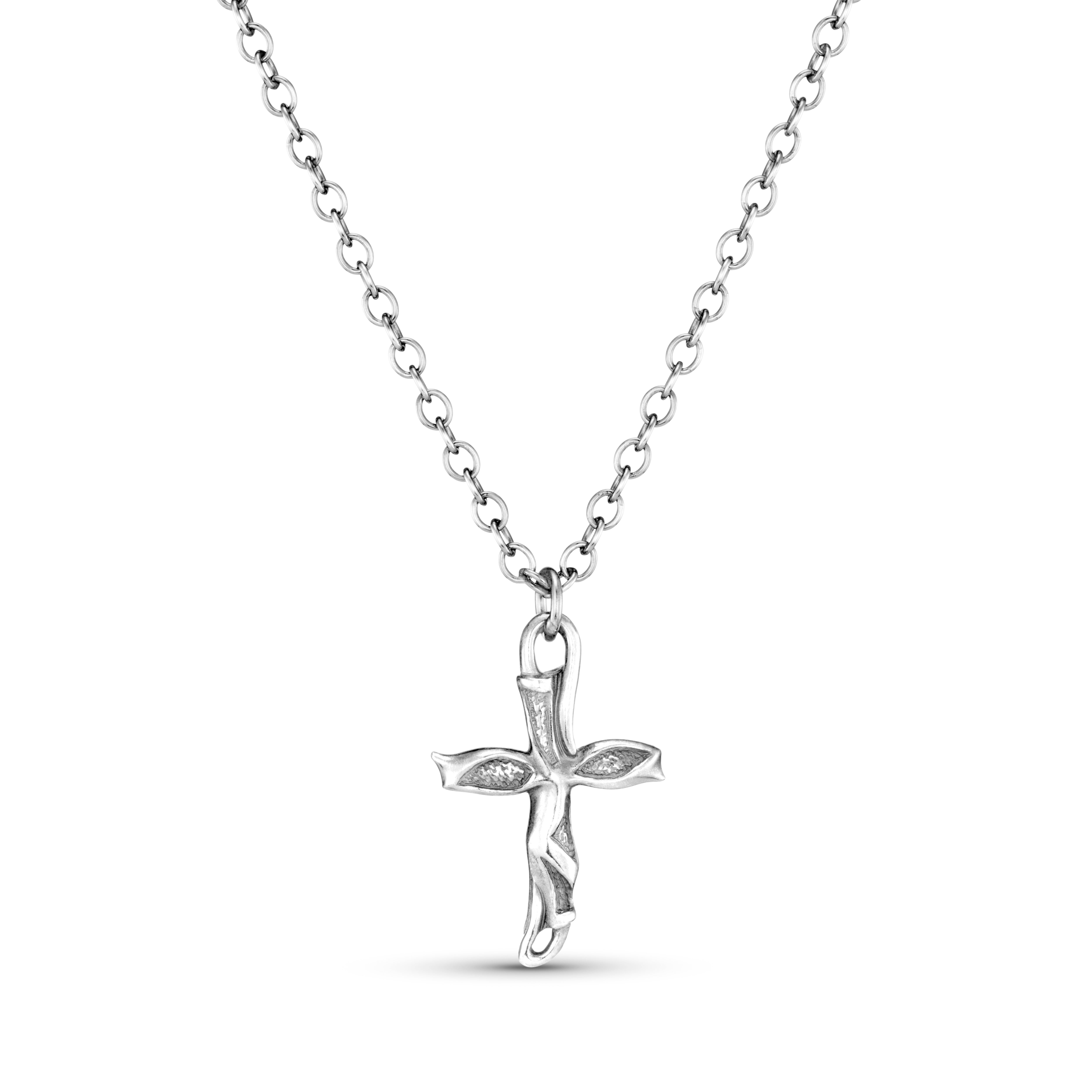 Libertine Small Silver Cross Necklace