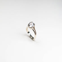Libertine Silver Ring with Round White Cubic Zirconia
