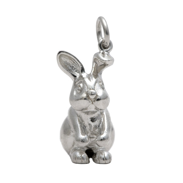 Silver Bunny Charm