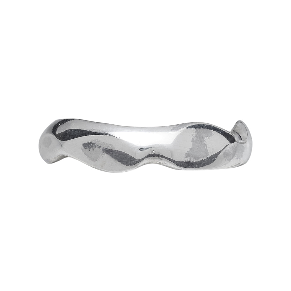 Carved Silver 4mm Ring