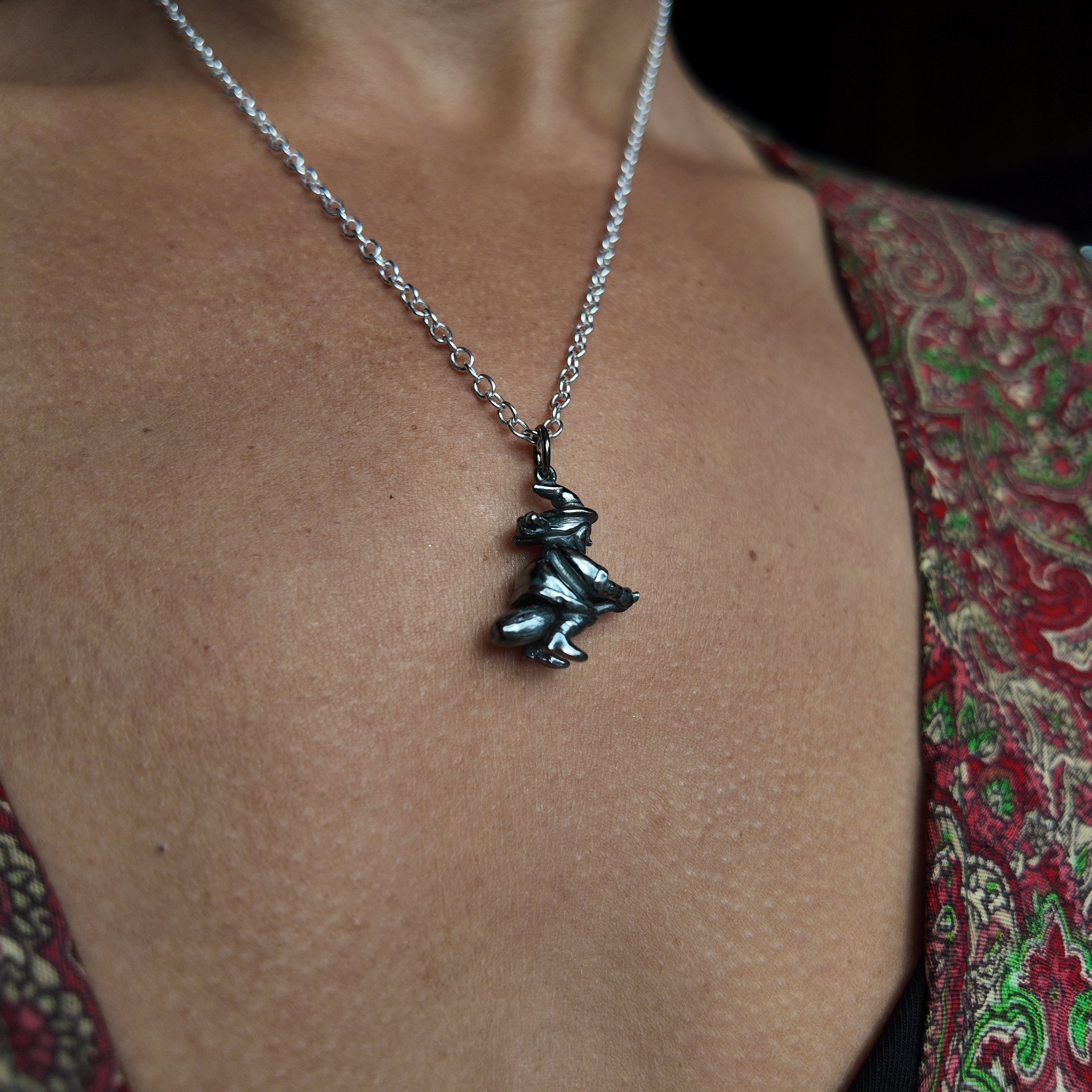 Silver Witch Charm