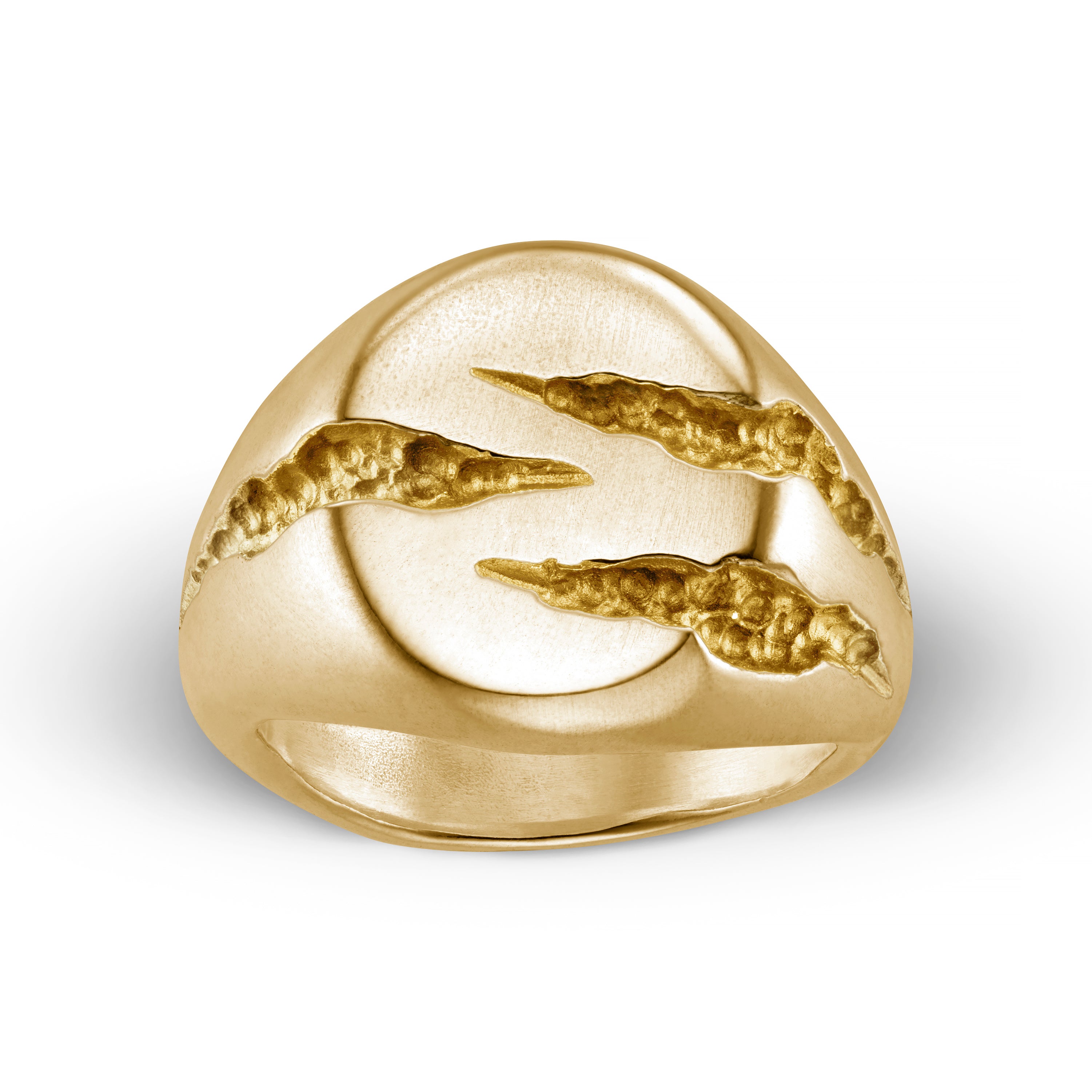 Slashed Large 9ct Gold Signet Ring