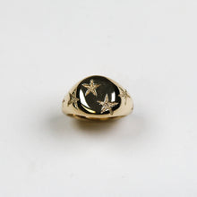 Star 9ct Yellow Gold Small Signet Ring