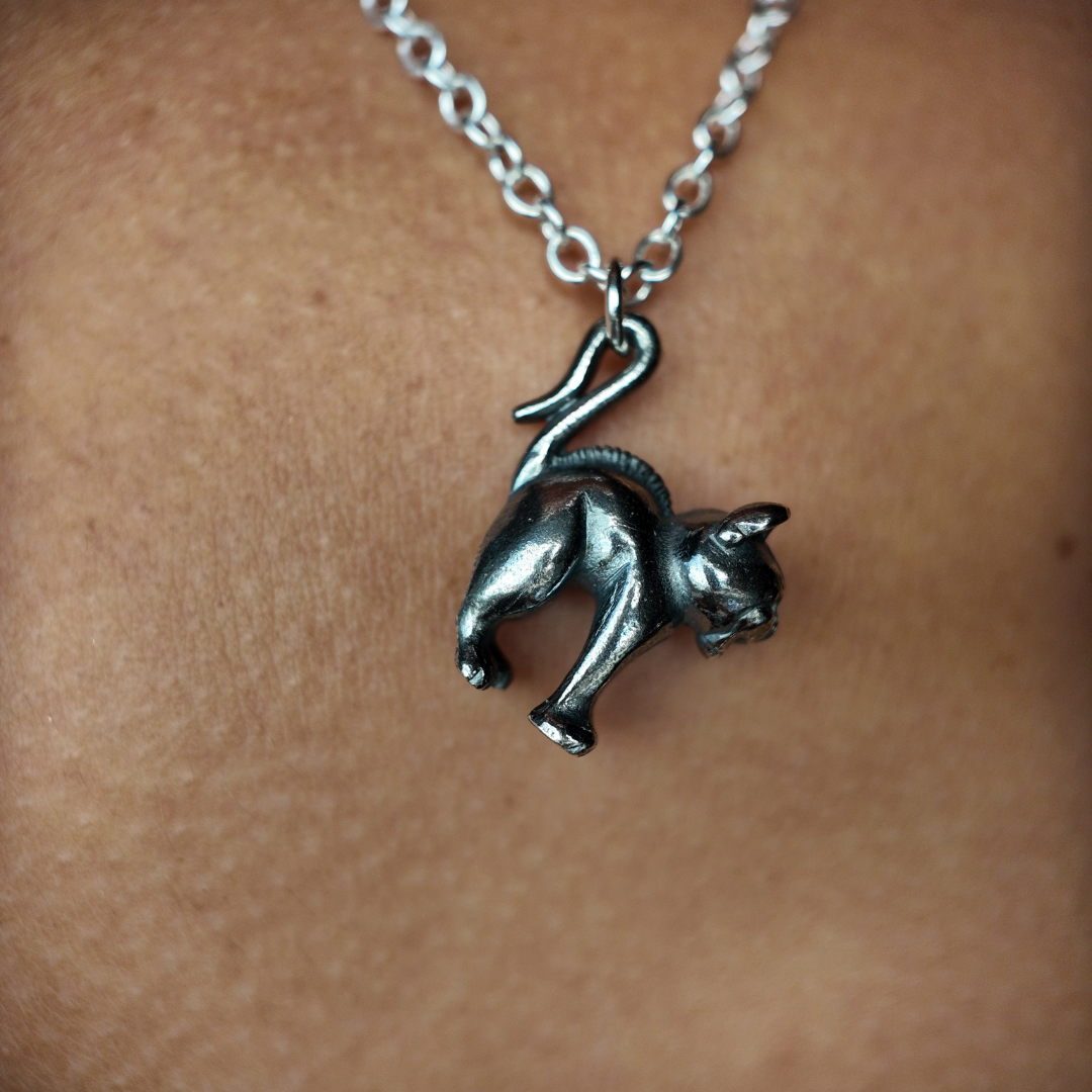 Silver Tabitha The Witches Cat Charm