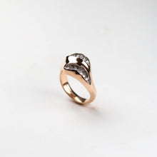 Triffid 18ct Rose Gold Heavy Two Section Diamond Ring