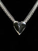 Triffid Silver Heart Necklace with Black Cubic Zirconia