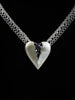 Triffid Silver Heart Necklace with Purple Cubic Zirconia