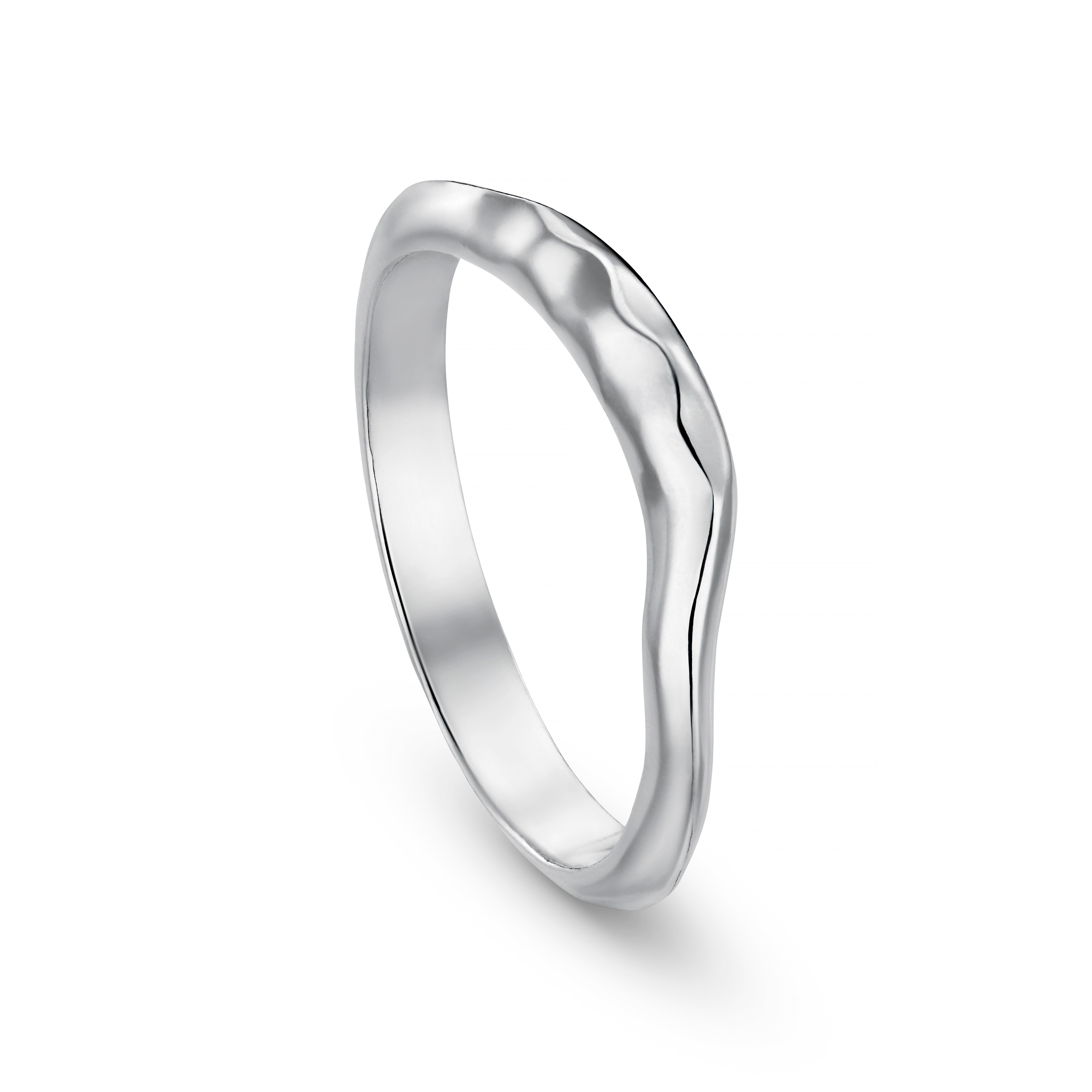 Triffid Platinum Offset Wedding Band