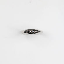 Triffid Platinum Fine Black Diamond Ring
