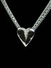 Triffid Silver Heart Necklace with White Cubic Zirconia