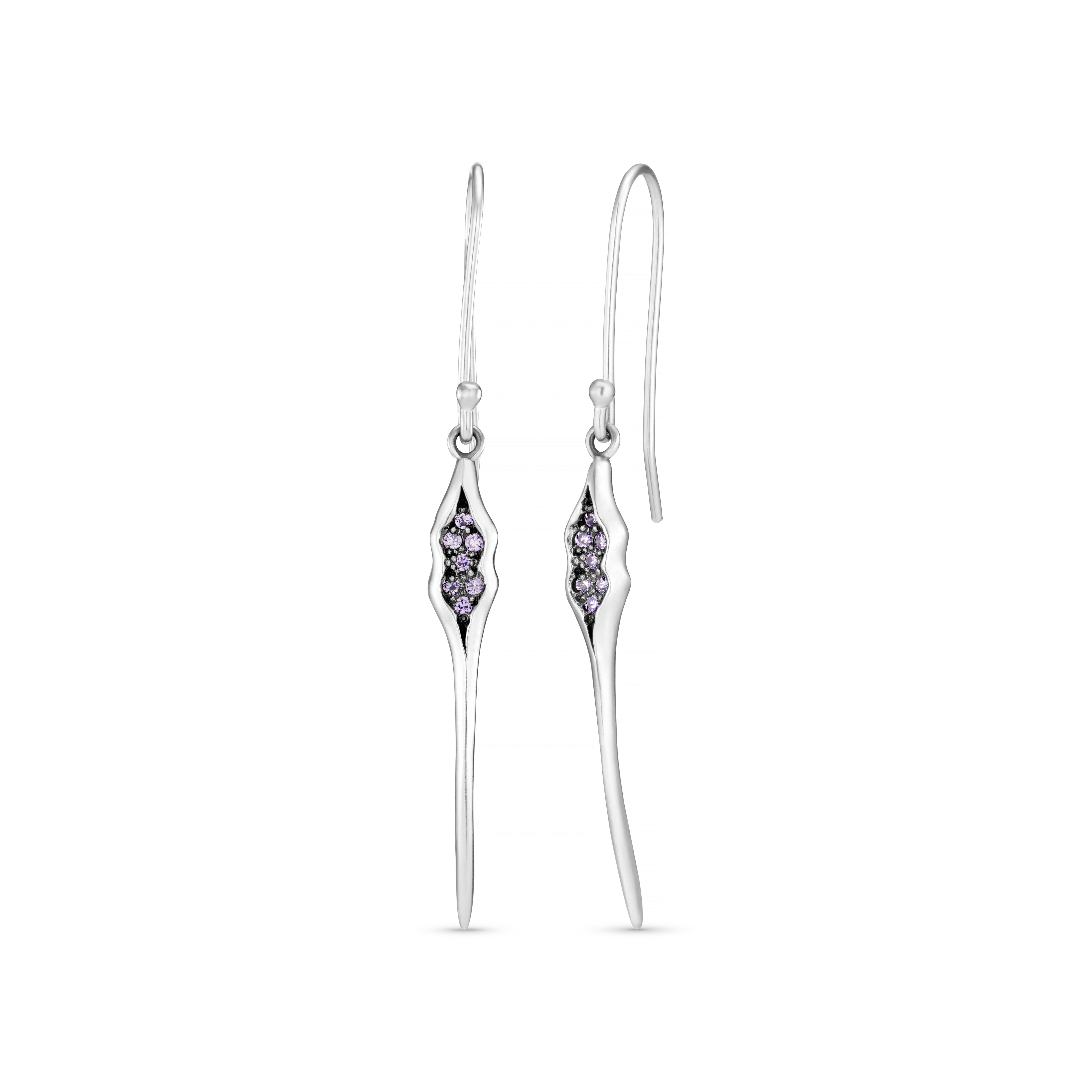 Triffid Silver Drops with Cubic Zirconias