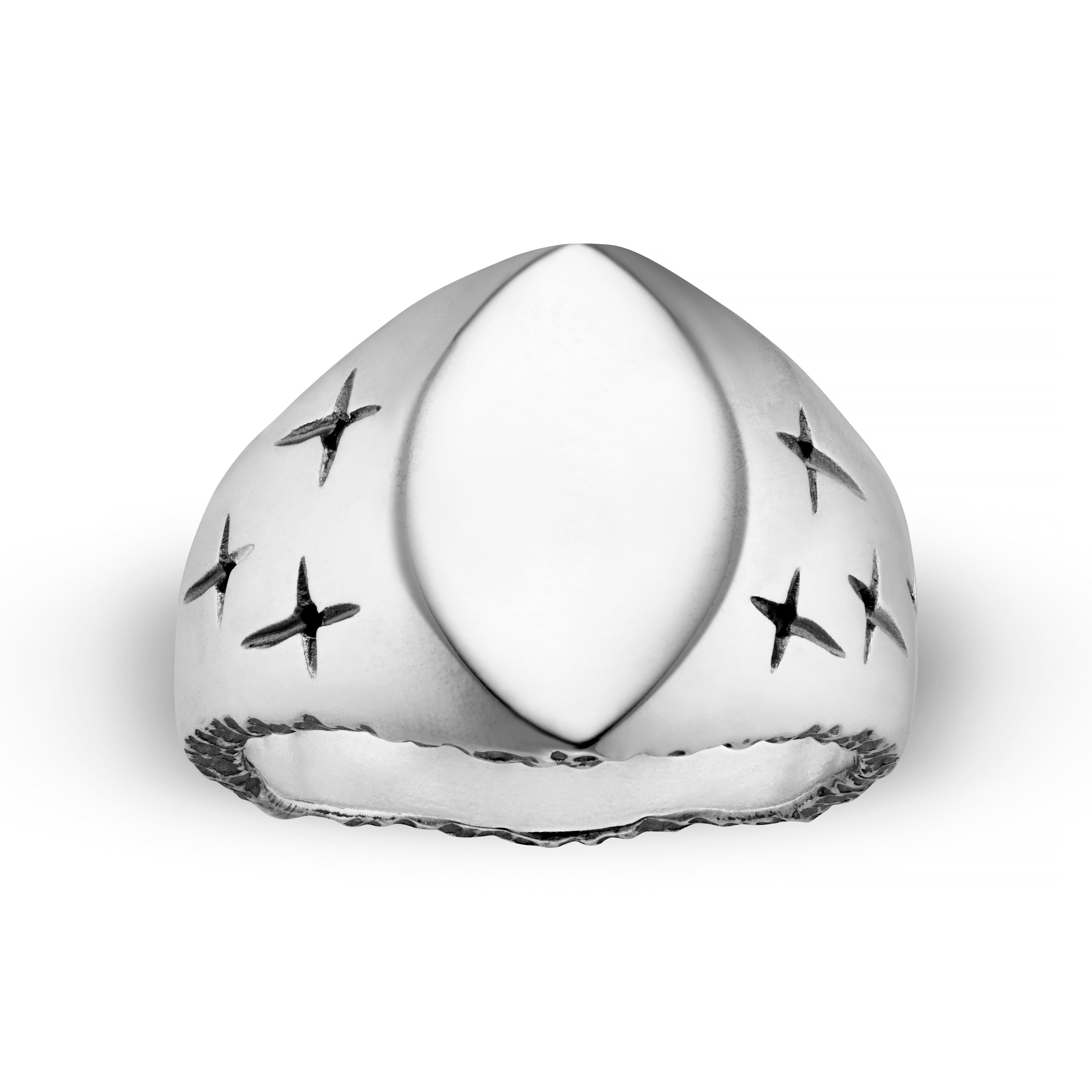 Trinity Large Silver Signet Ring