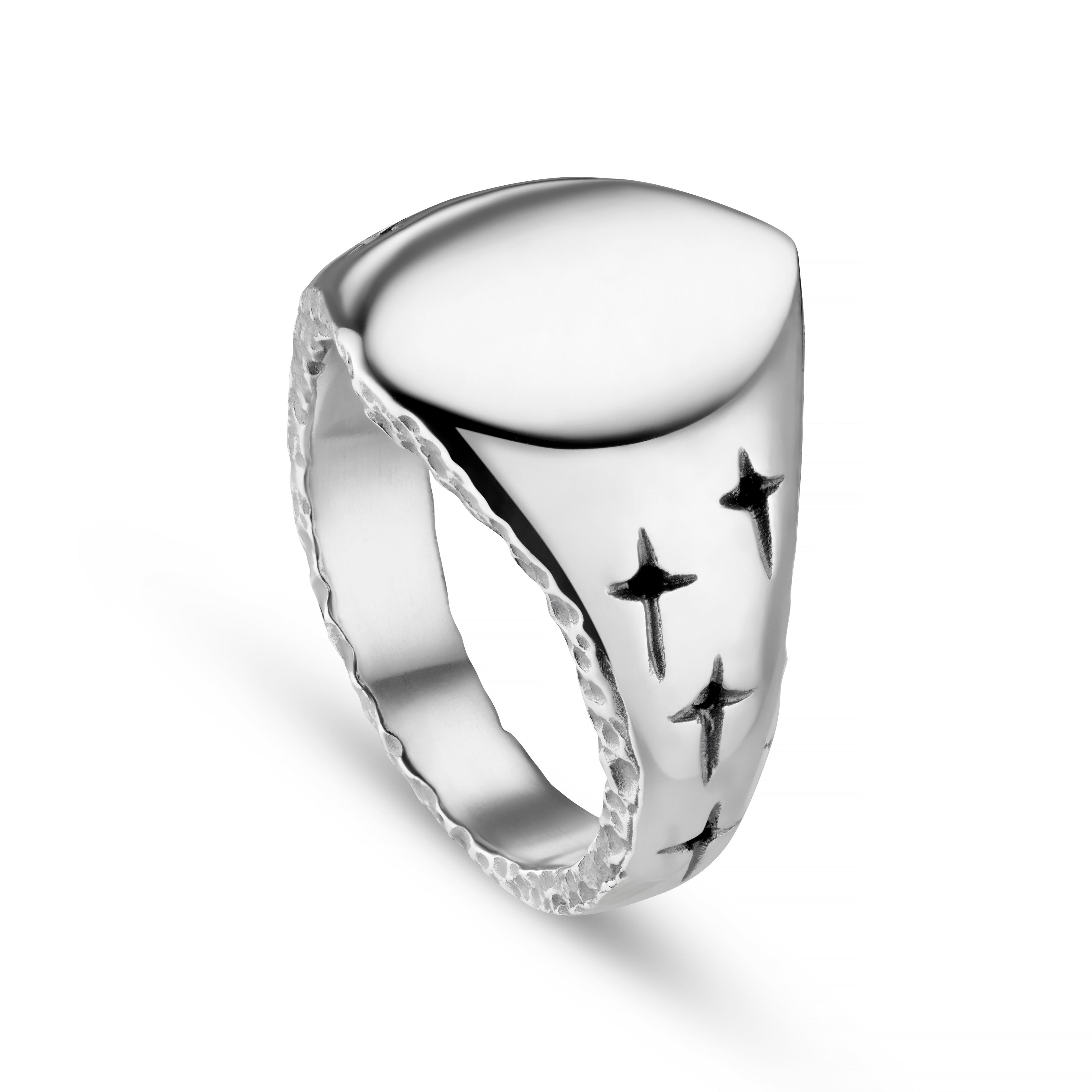 Trinity Small Silver Signet Ring