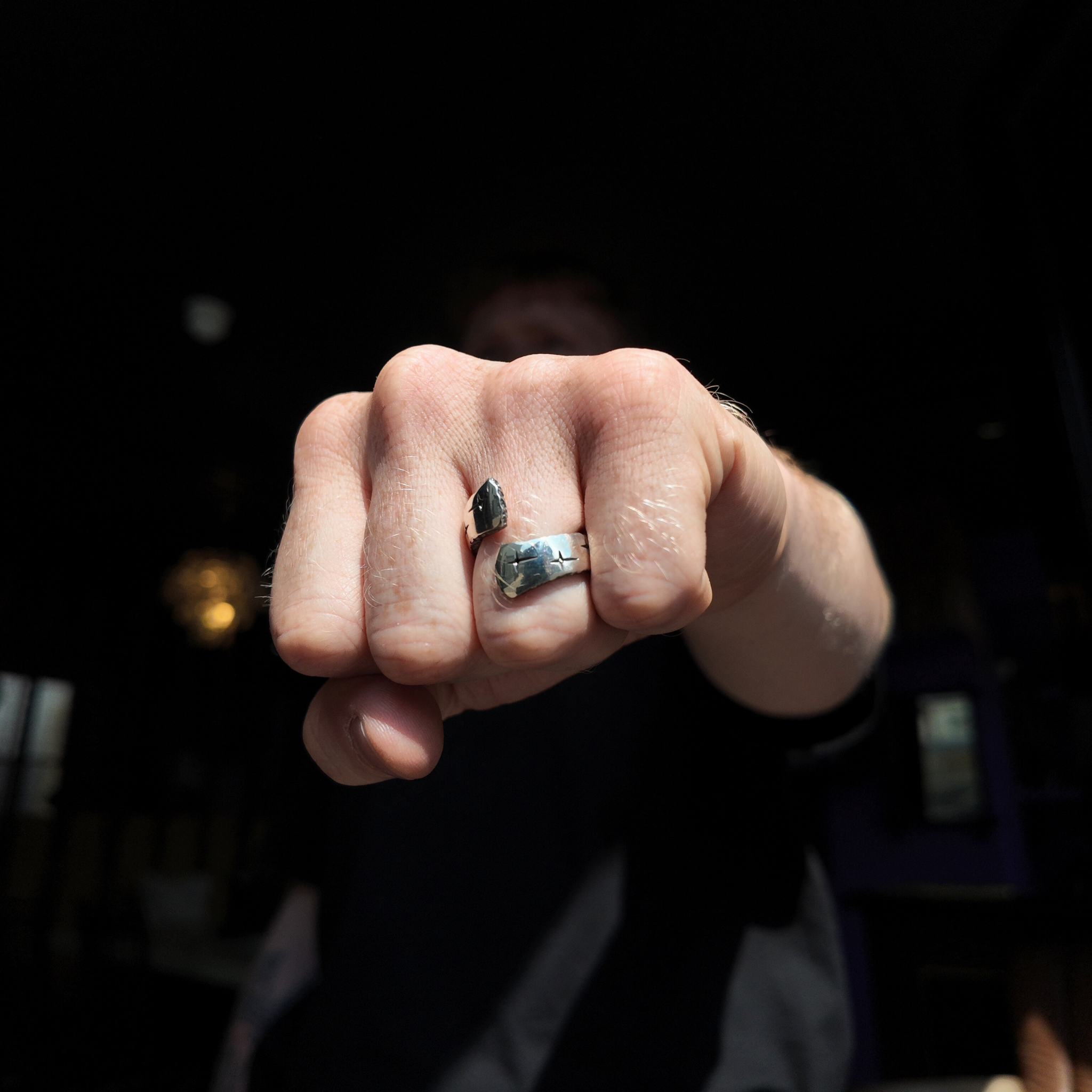 Trinity Silver Crossover Ring