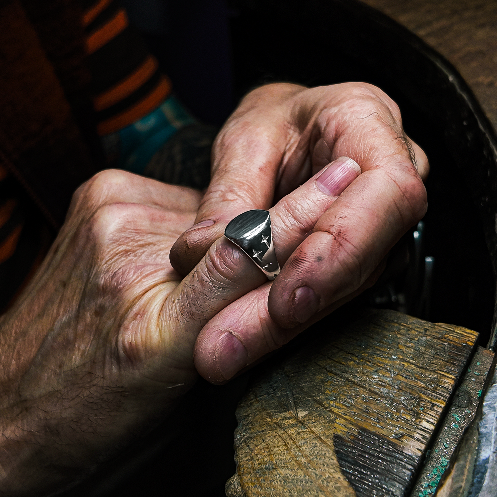Trinity Small Silver Signet Ring