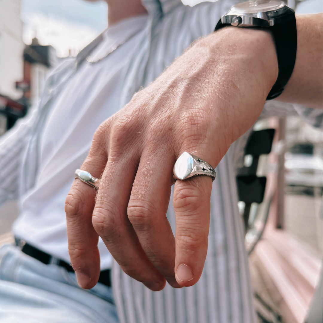 Trinity Small Silver Signet Ring