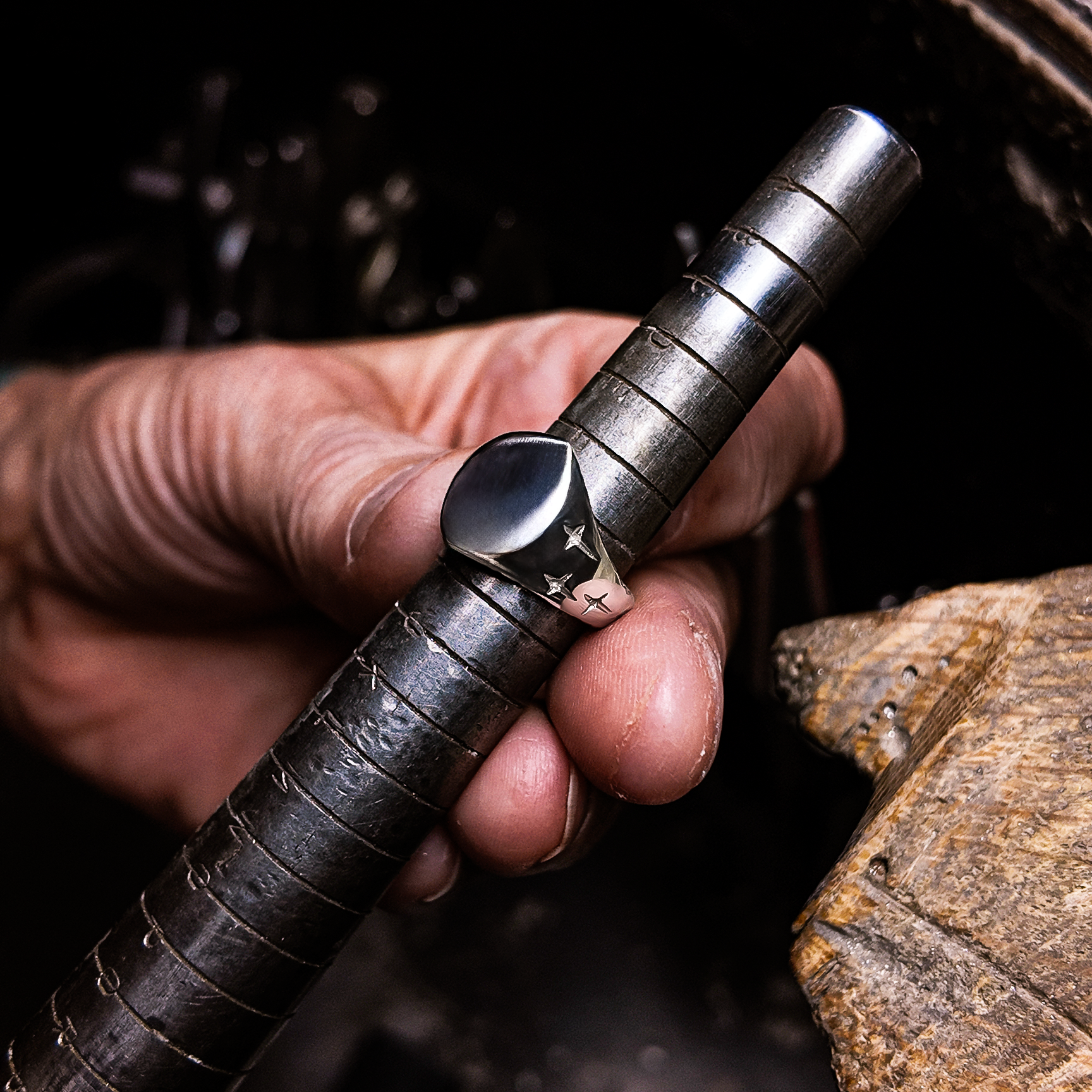 Trinity Small Silver Signet Ring