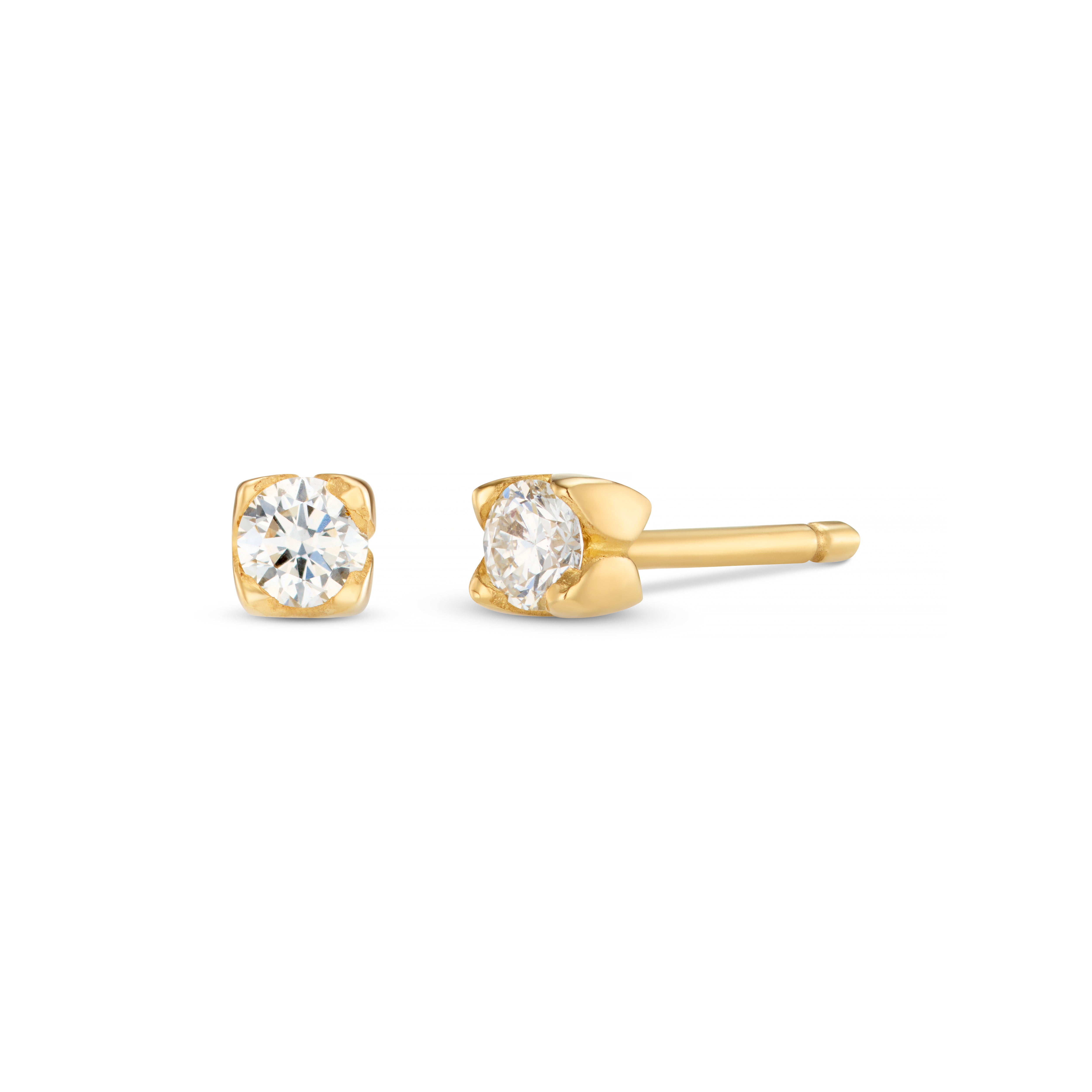 Tulip 18ct Gold 0.20ct Diamond Earrings