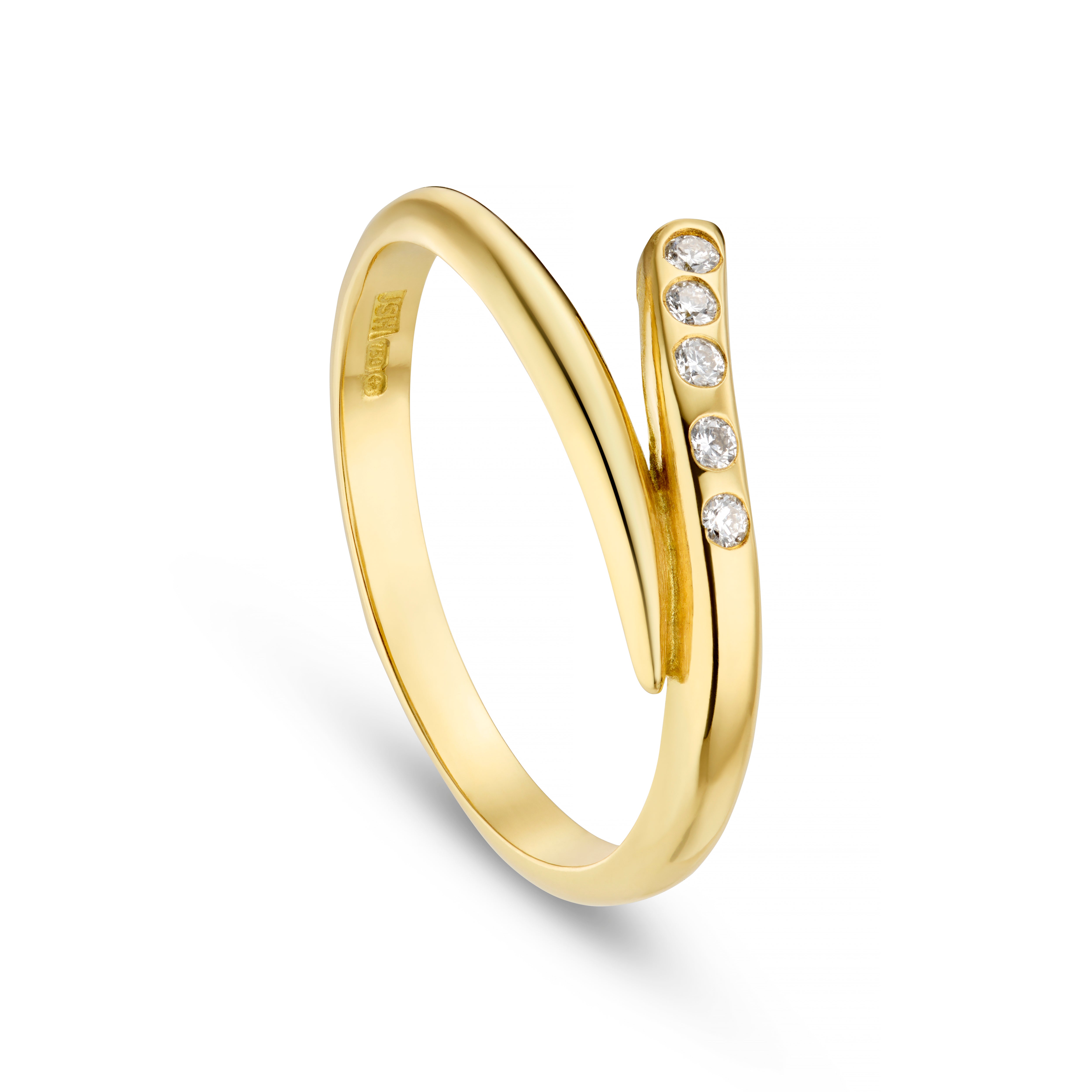 Tulip 18ct Yellow Gold Diamond Wedding Ring