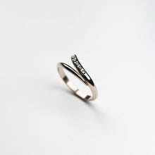 Tulip 18ct White Gold Wedding Ring with Black Diamonds