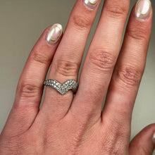 Tulip Wide Platinum Pavé Set Diamond Wedding Ring